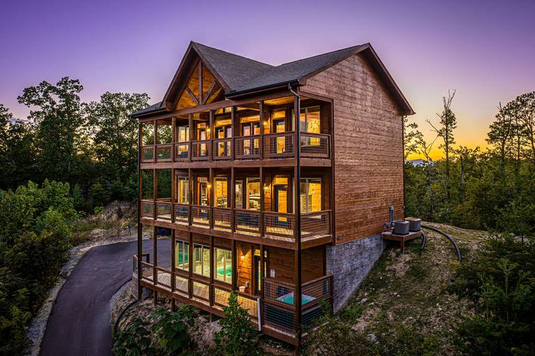 best mountain view cabins in pigeon forge bears poolside view